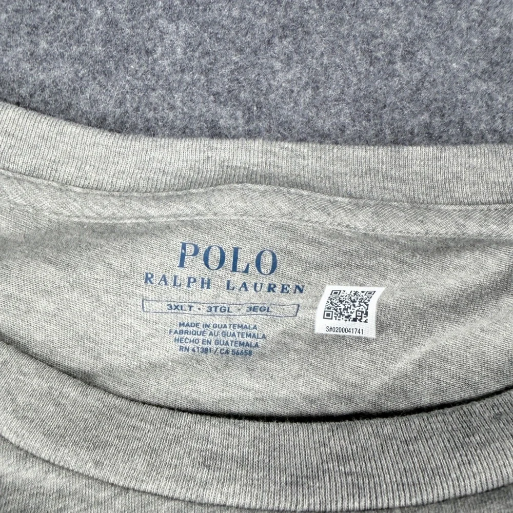 Polo Ralph Lauren 3XLT Grey POLORL67 Graphic T-Shirt NWT Big & Tall 711866982040